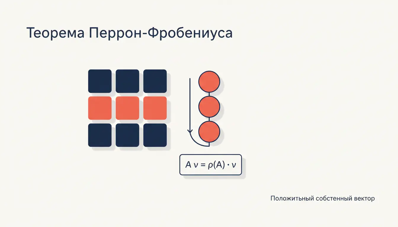 Теорема Перрона-Фробениуса: спектральный радиус и вектор