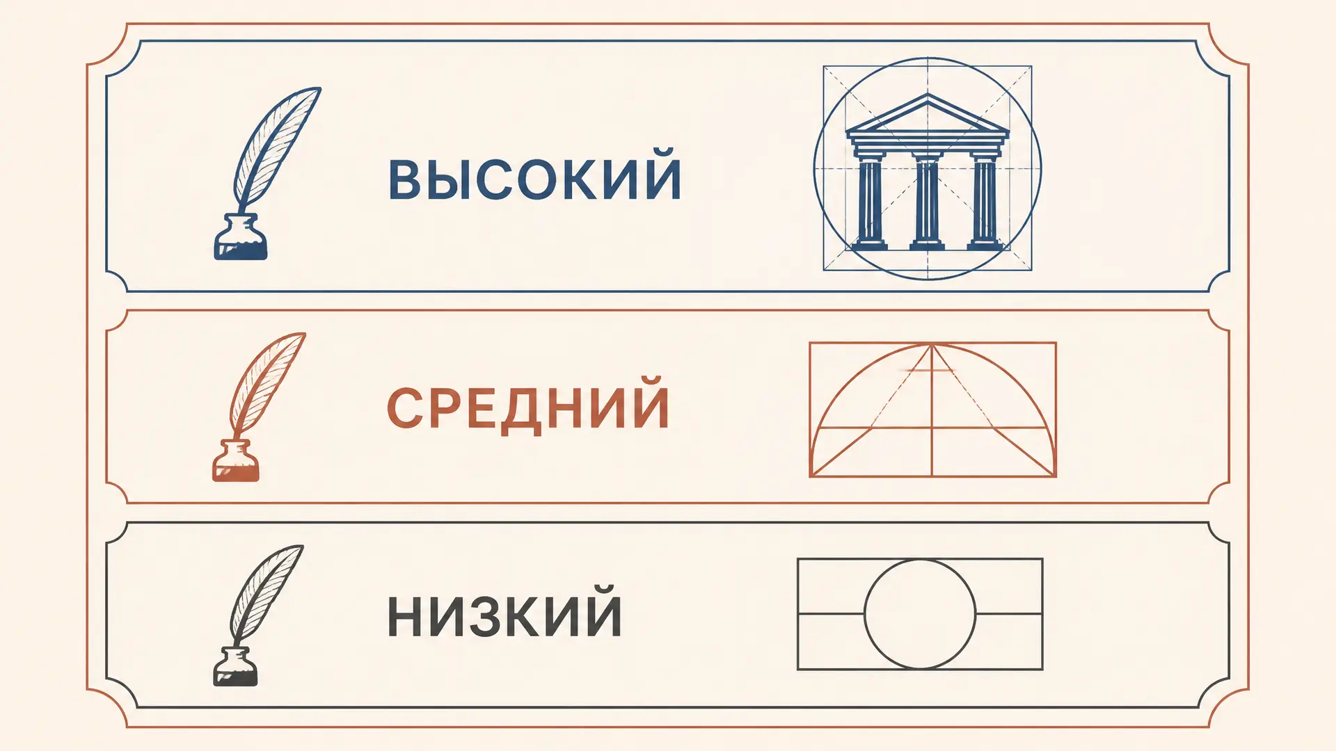 Теория трёх штилей Ломоносова: как она устроена
