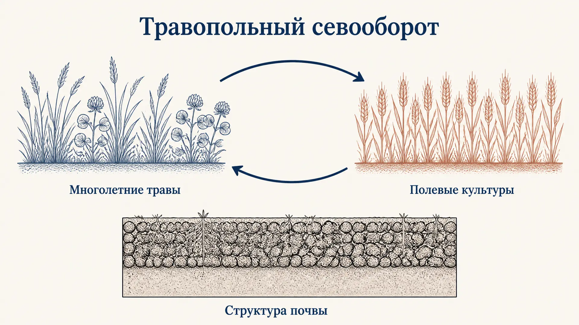 Травопольная система земледелия Вильямса: суть и схема