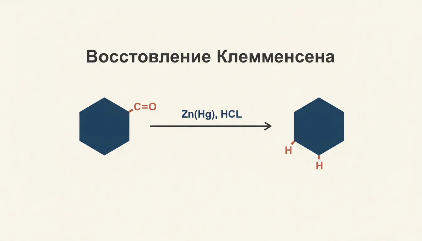 Восстановление по Клемменсену: C=O в CH₂ через Zn(Hg)/HCl