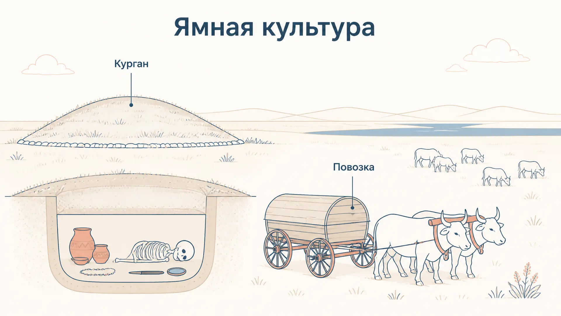 Ямная культура: степь, курганы и миграции