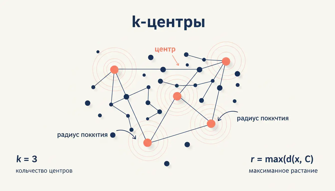 Задача о k-центрах в графе: постановка и алгоритмы