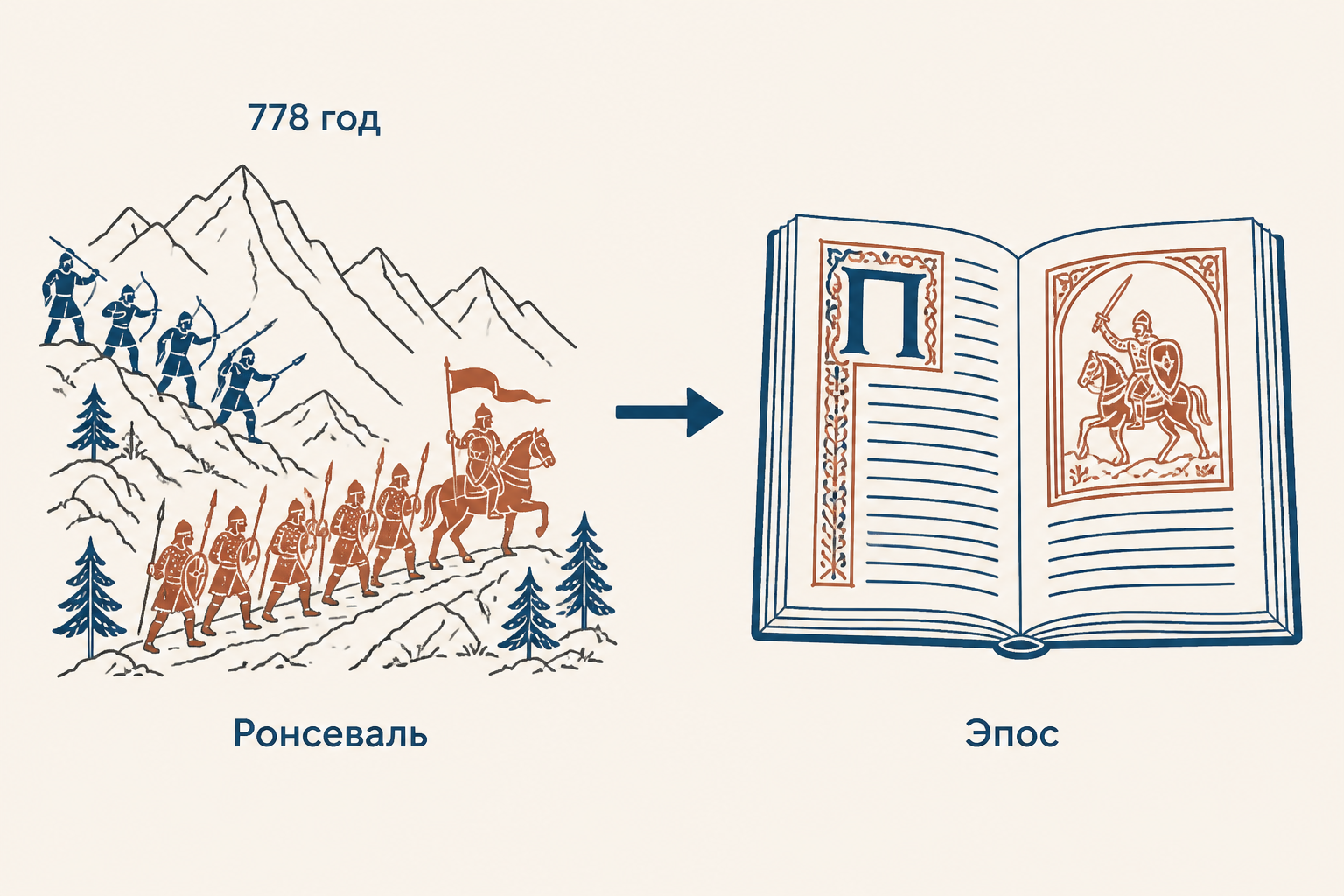 Оксфордская рукопись и исторический Ронсеваль: рукопись, горный проход и переход от события к эпосу