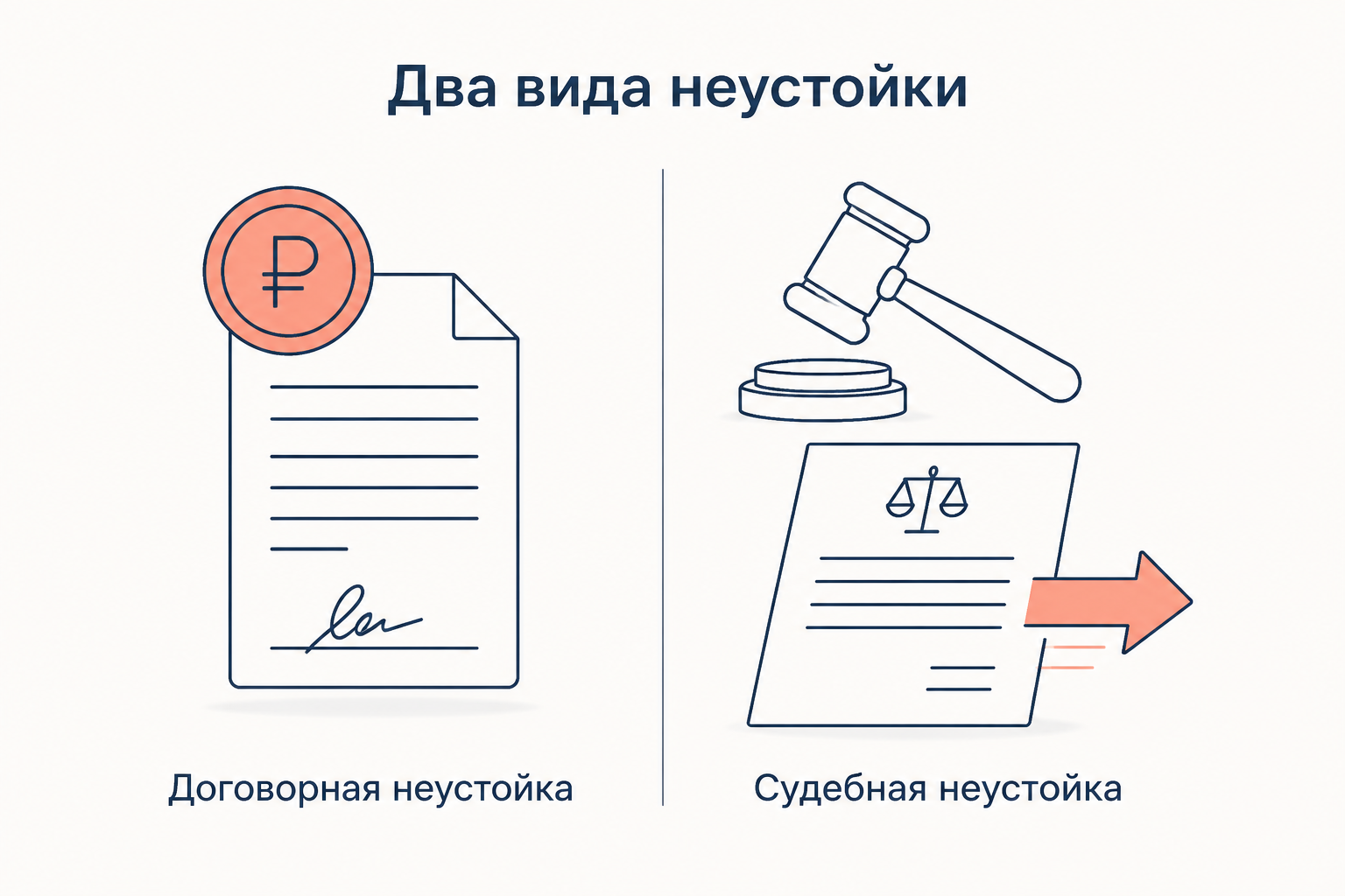Сопоставление договорной неустойки и судебной неустойки: основание, функция, момент начисления и возможность снижения по статье 333 ГК