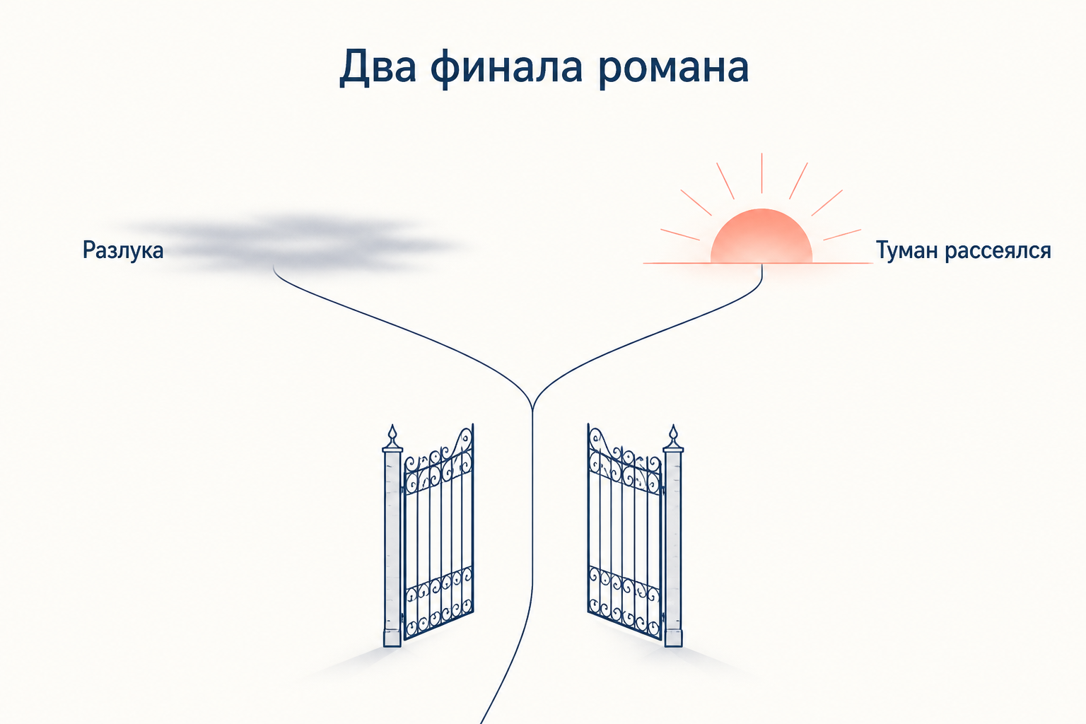 Развилка сюжета: разлука в первом финале и рассеявшийся туман во втором