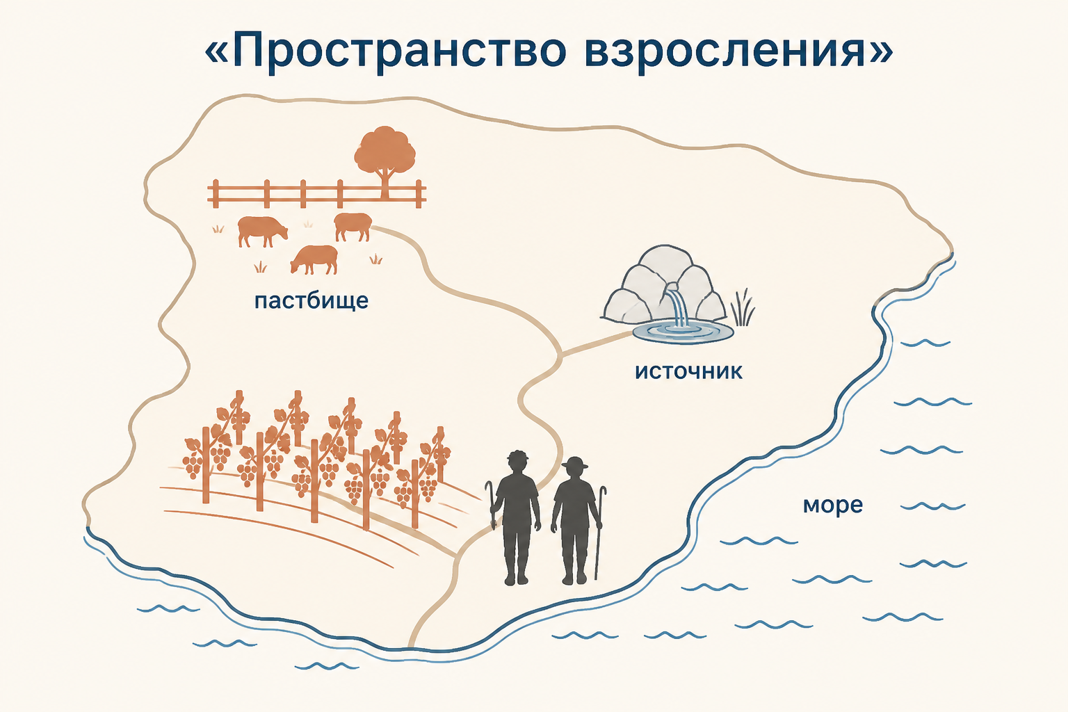 Пастушеский ландшафт Лесбоса как пространство взросления Дафниса и Хлои: пастбище, источник и морской берег