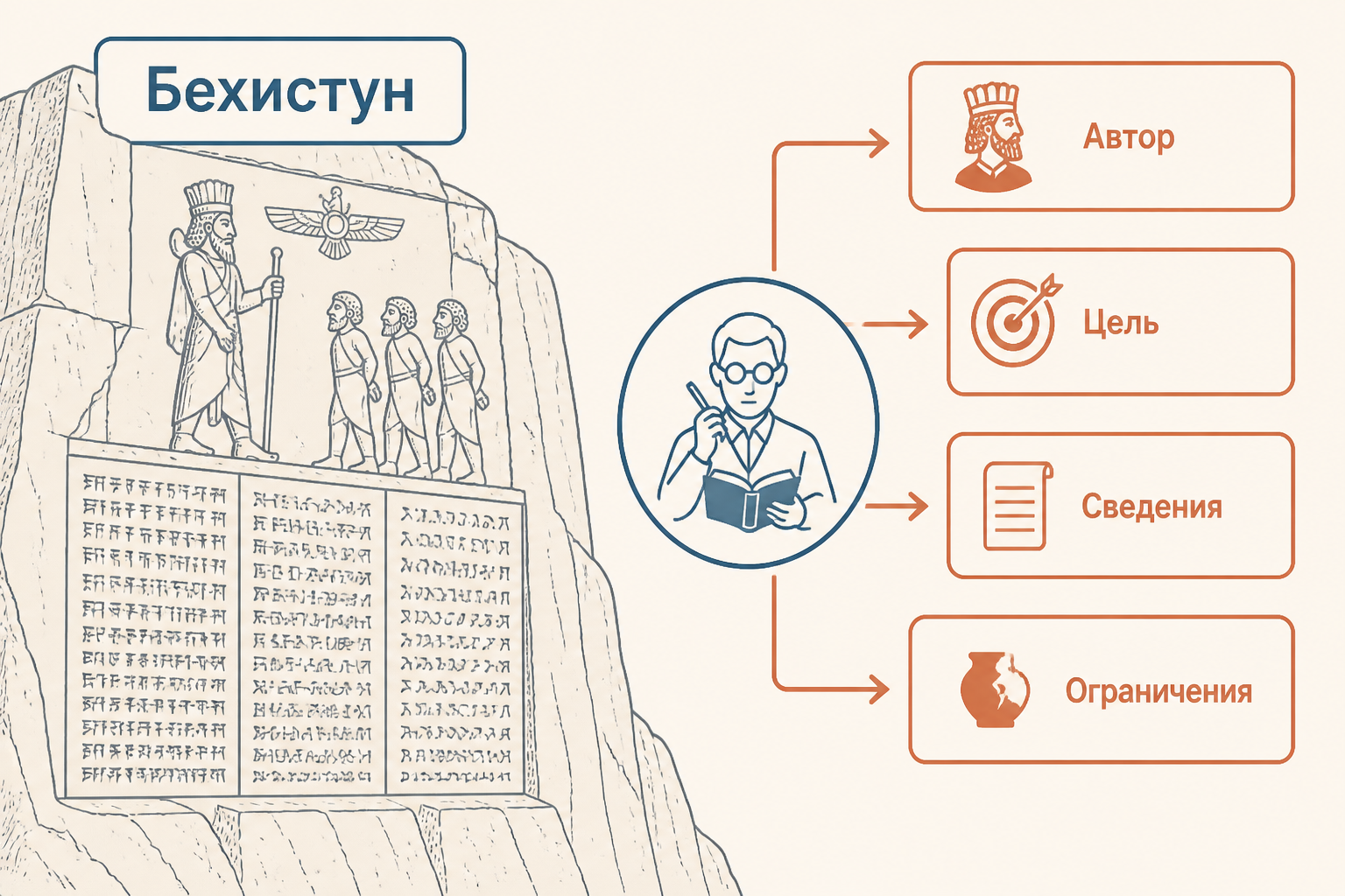 Бехистунская надпись как источник: автор, цель, сведения и ограничения