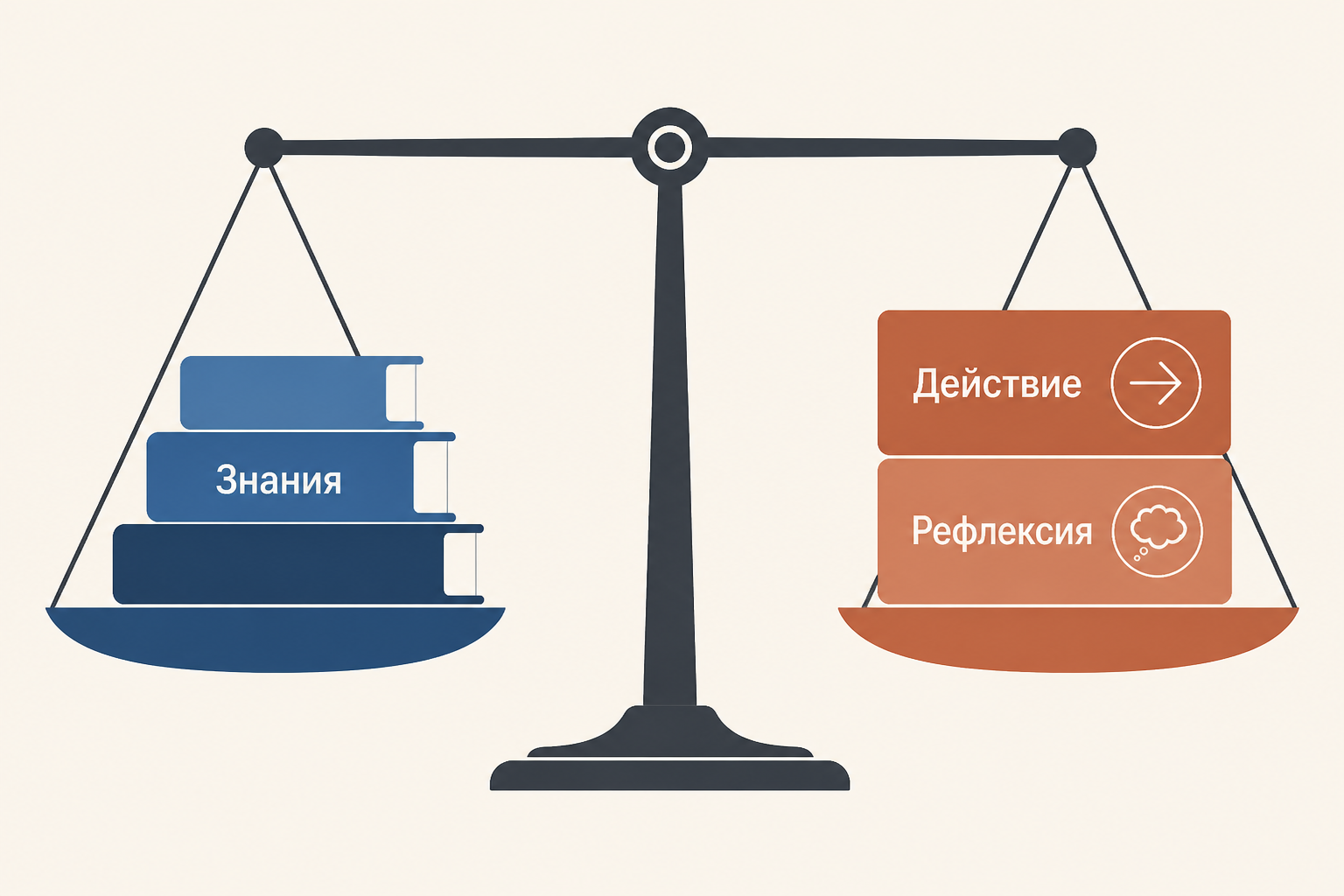 Баланс предметных знаний, действия в контексте и рефлексии