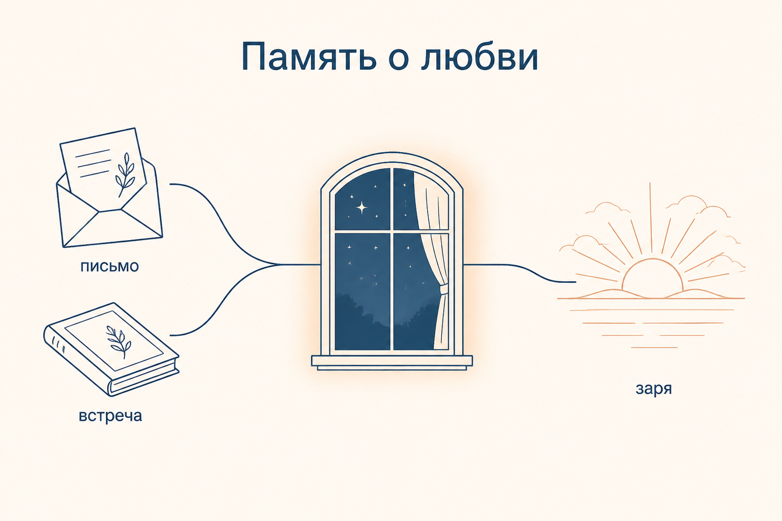 Память о любви в поэзии Фета: письмо, силуэт и свет прошлого соединены в одной композиции