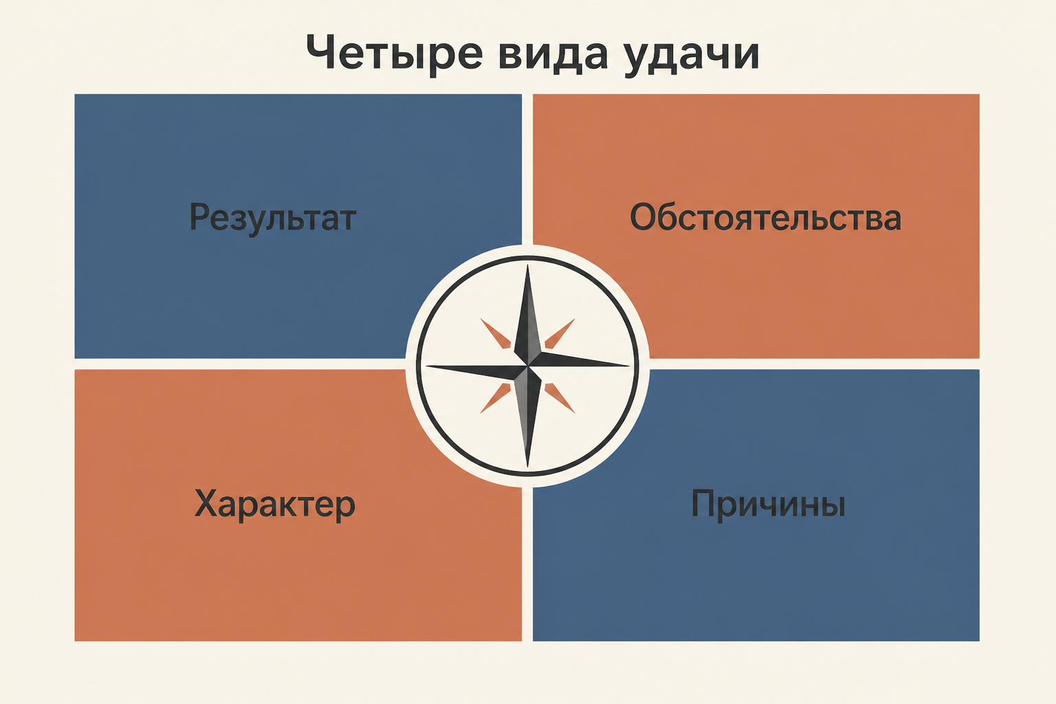Четыре направления моральной удачи: результат, обстоятельства, характер и причины