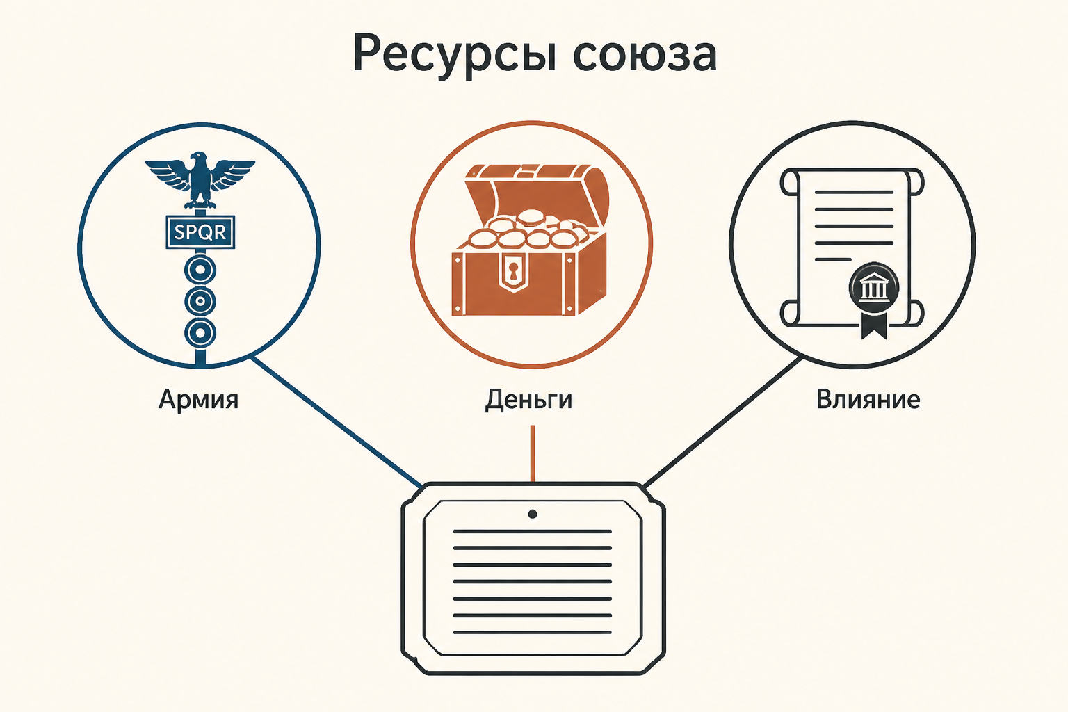 Три политических ресурса первого триумвирата: армия, деньги и политическая энергия