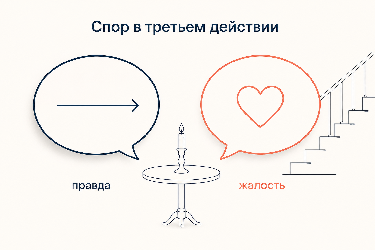 Спор Пети Трофимова и Раневской в третьем действии: правда против жалости