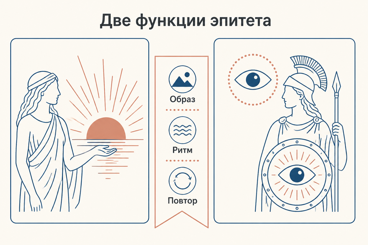 Две функции эпитета: ритмический блок для гекзаметра и характеристика героя в эпическом мире