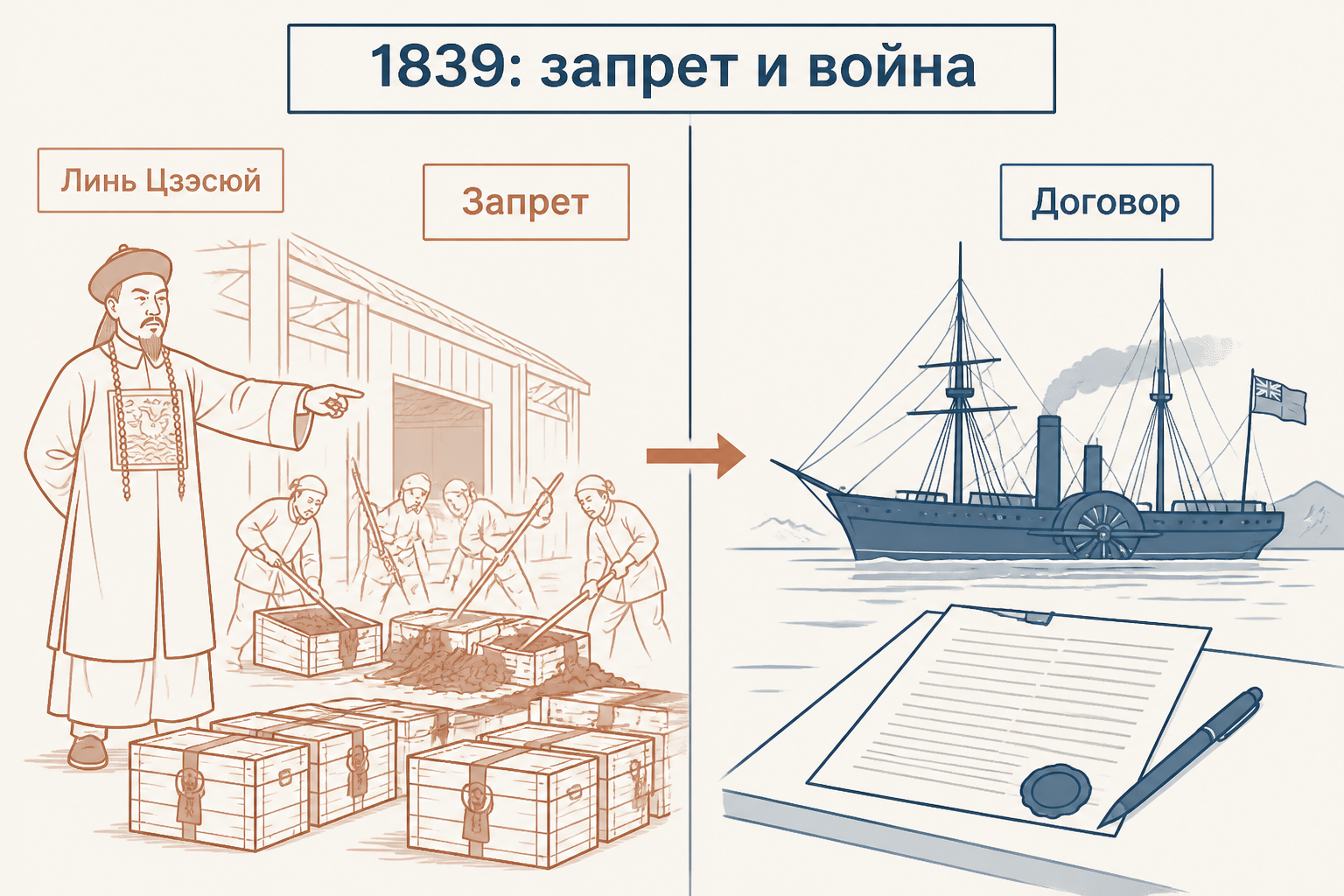Линь Цзэсюй между запретом опиума и навязанным договором