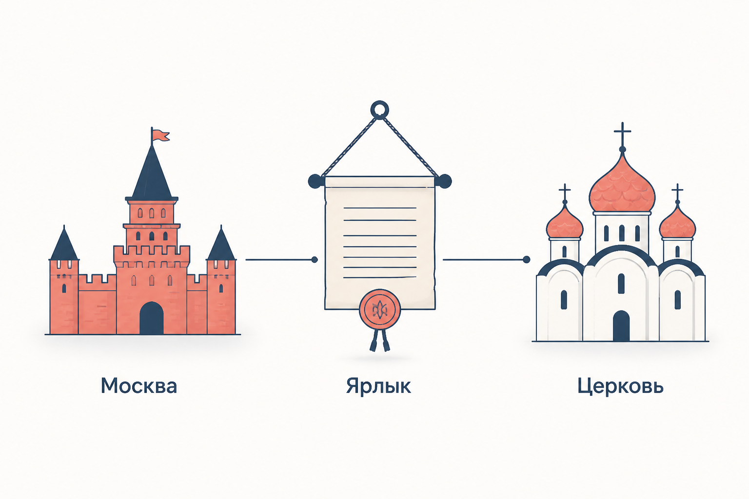 Москва как узел светской власти, церковной поддержки и ордынского признания