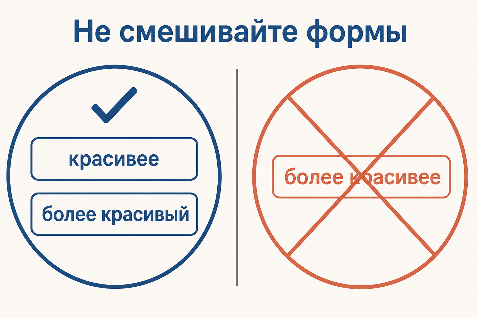 Две нормативные модели сравнения: более точный и точнее, самый точный и точнейший