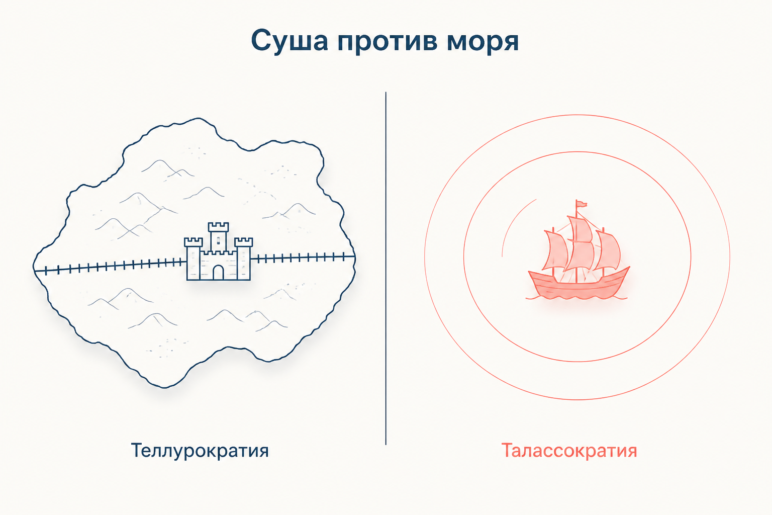 Сухопутная и морская мощь: два противоположных типа государства в геополитике