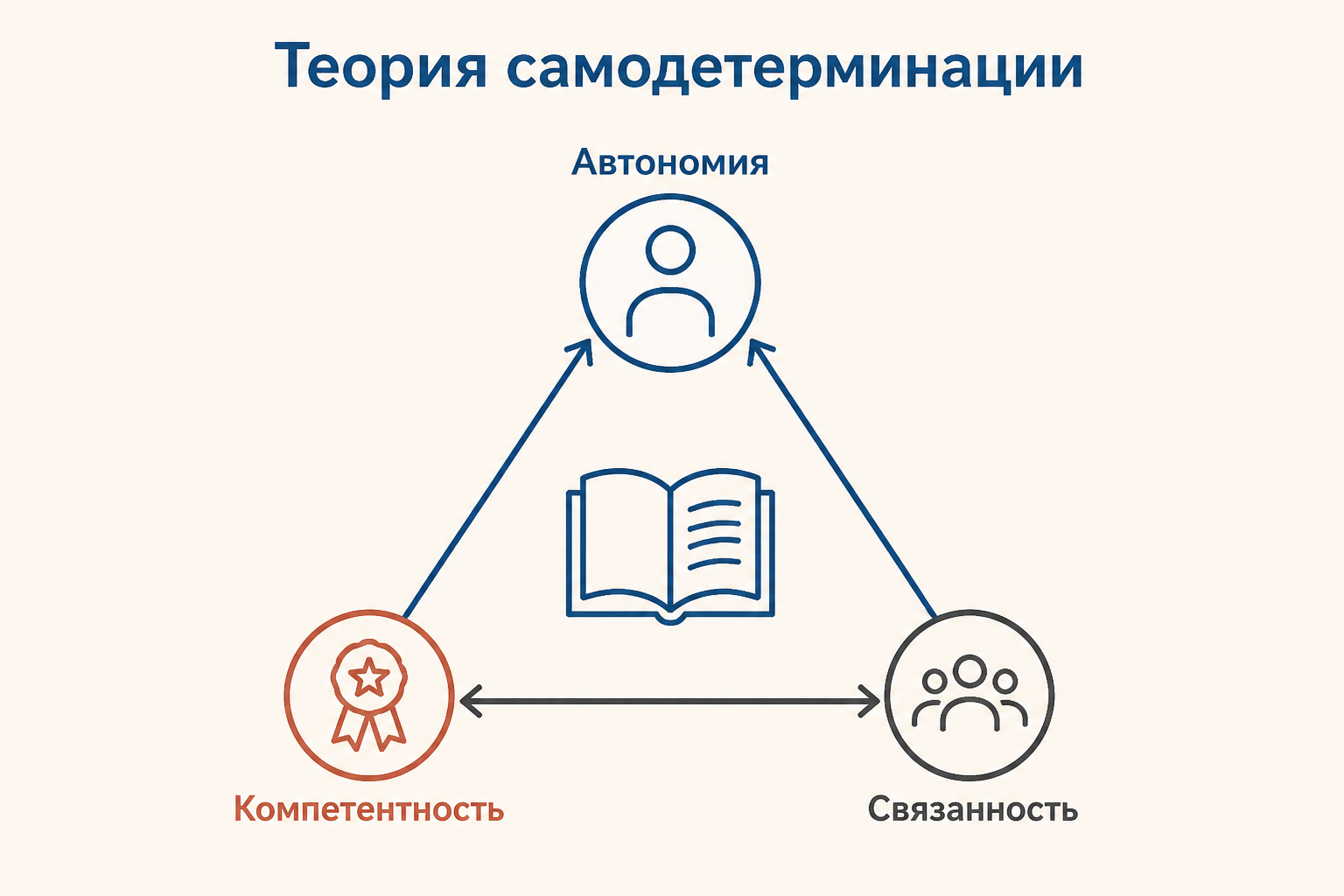 Три взаимосвязанные потребности теории самодетерминации в учебной деятельности
