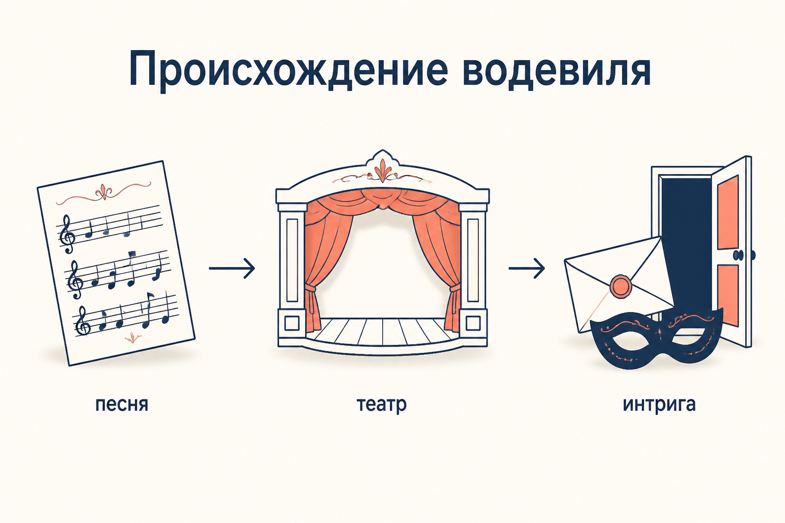 Происхождение водевиля: городская песня превращается в сценическую интригу