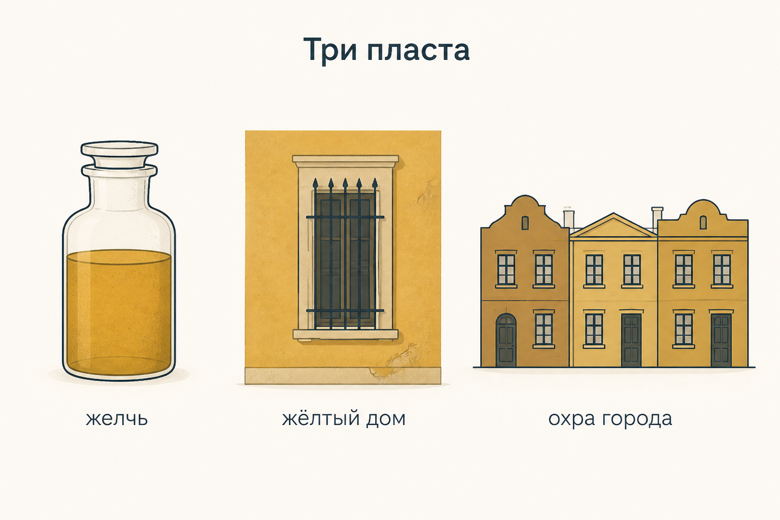 Три пласта значения жёлтого: желчь, жёлтый дом и охра петербургских фасадов